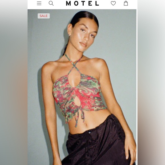 Motel Rocks Tops - NWT Motel top Festival Print